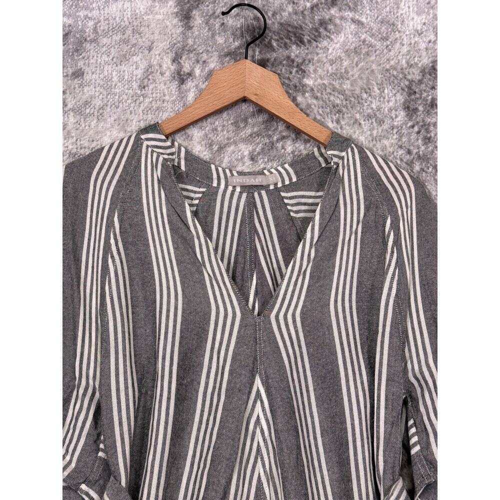 Indah Dress XS Womens Striped Woven Dolman Tie Waist Mini Resort Wear - Picture 2 of 8